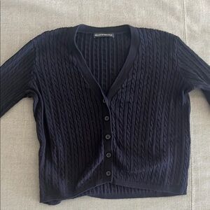 Brandy Melville Navy Cable Knit Cardigan